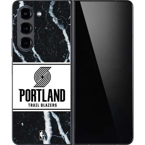NBA Portland Trail Blazers Marble Galaxy Z Fold5 5G Skin